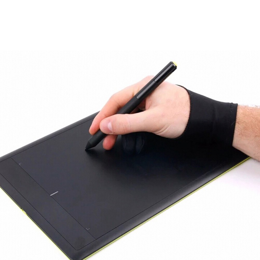 Drawing Glove Artist - Black 2 finger artist glove anti-fouling
