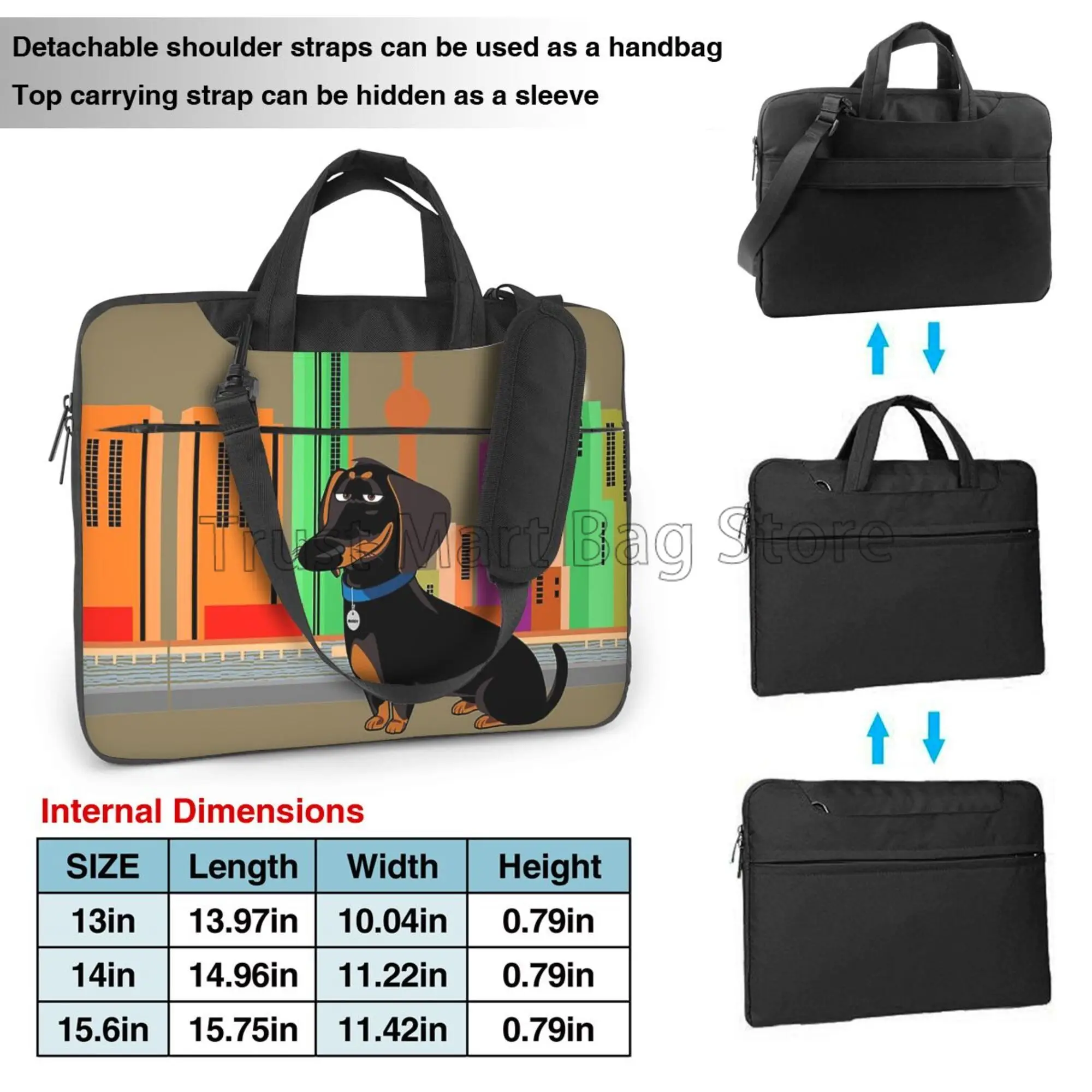 Cute Dachshund Print Laptop Ca - Tablet And Accessories Bag review and price