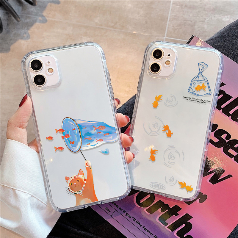 Lovely Fishes Clear Phone Case - Apple Iphone 15 review and price