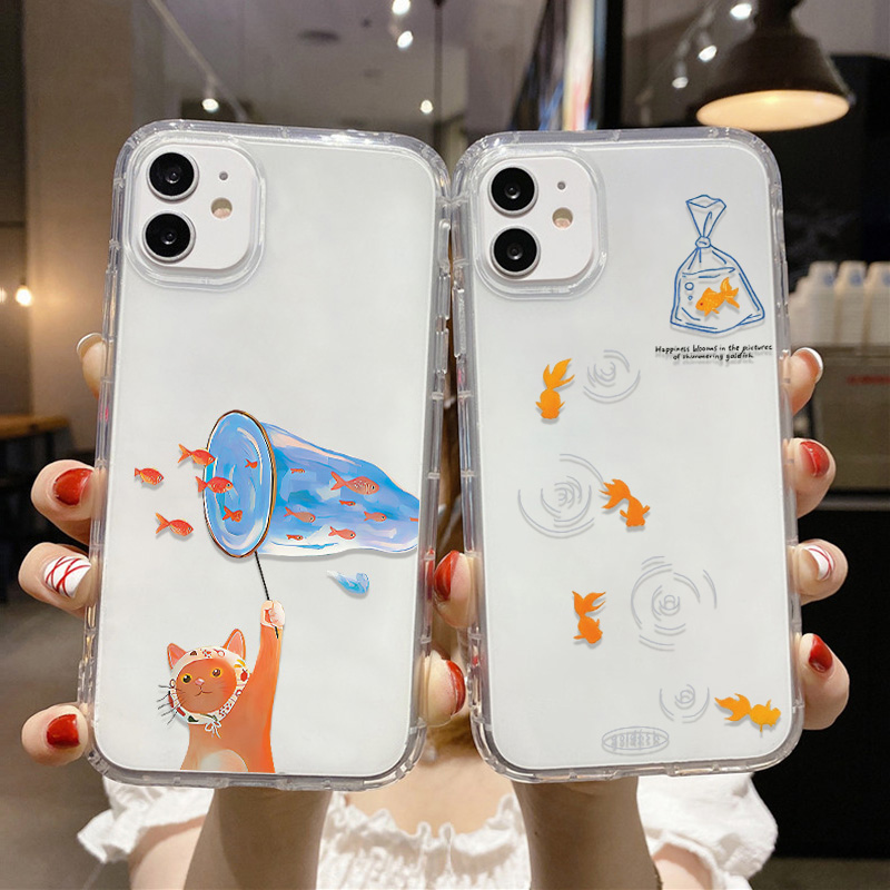 Lovely Fishes Clear Phone Case - Apple Iphone 15 review and price