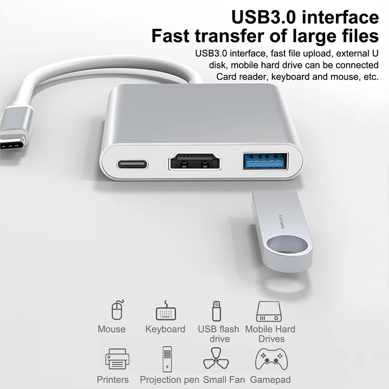 3 in 1 USB Type C Hub to 4K HD - Tablet Accessories Samsung review and price