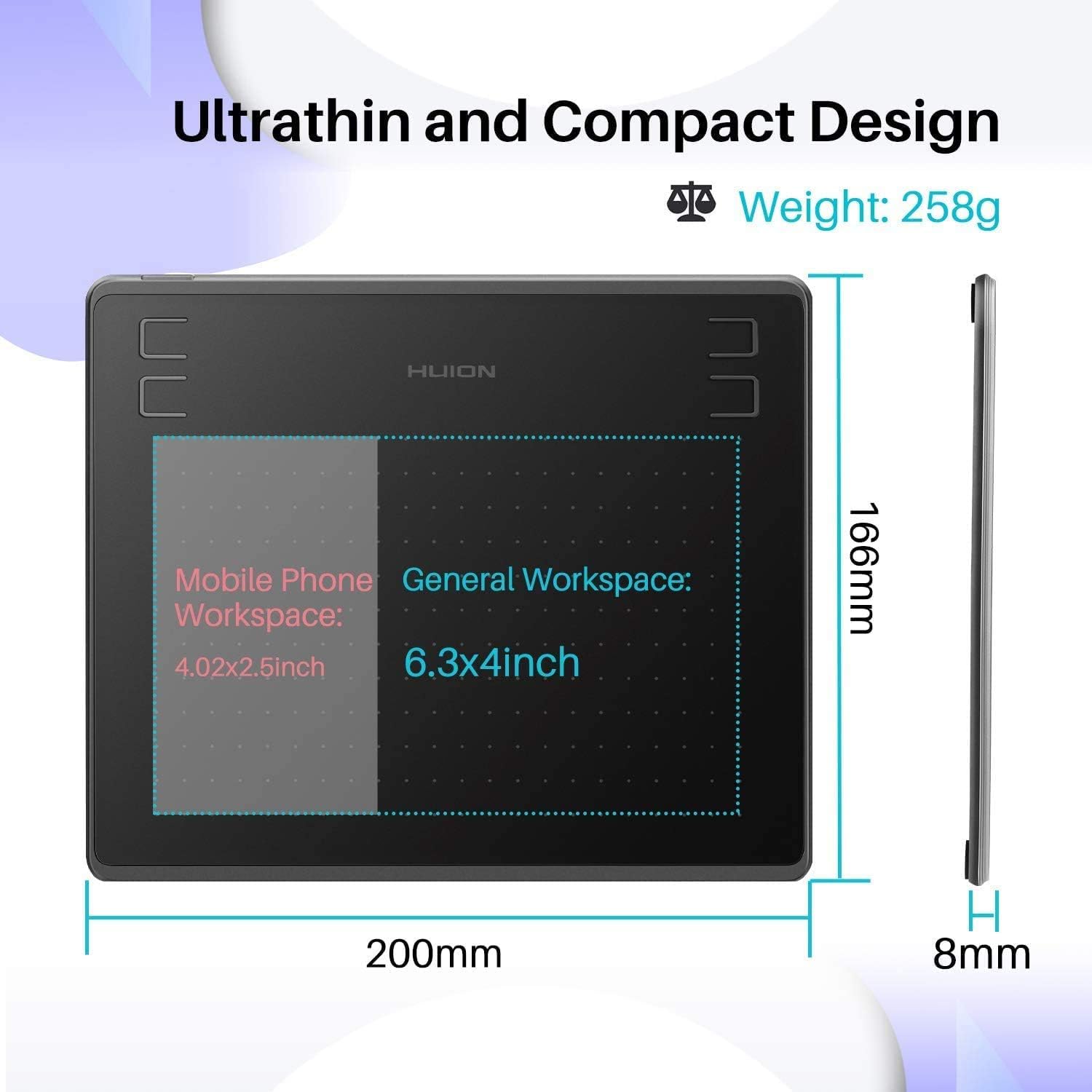 HUION HS64 Graphic Tablet 6Inc - Huion Tablet Accessories review and price