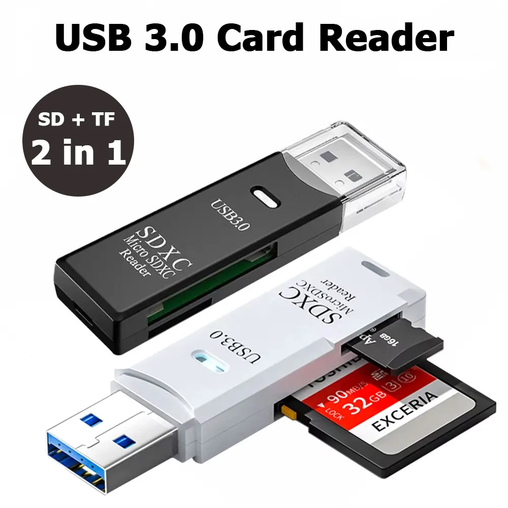 2-in-1 Card Reader USB 3.0/2.0 - Tablet Reading Accessories review and price