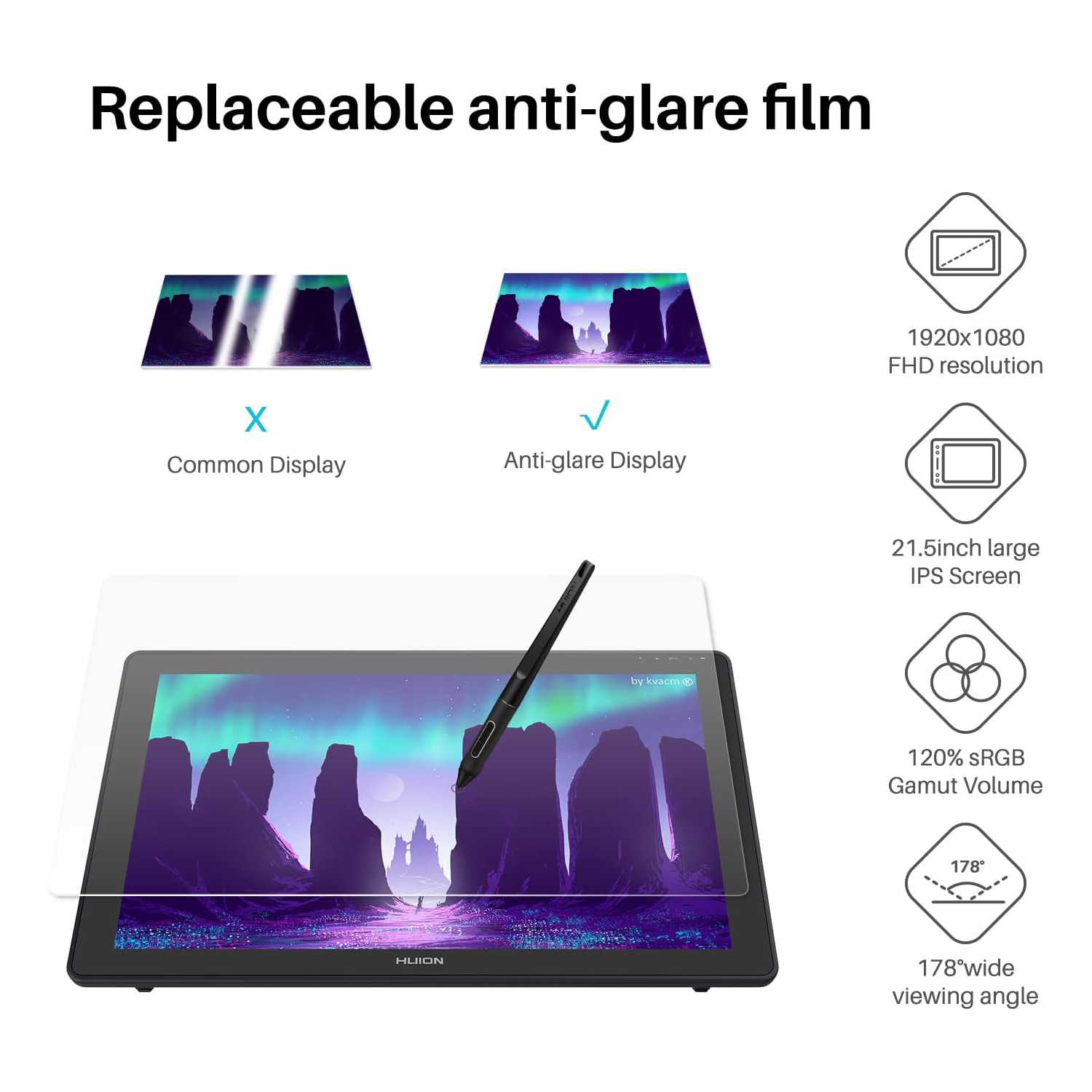 Huion Kamvas 22 Graphic Tablet - Huion Tablet Accessories review and price