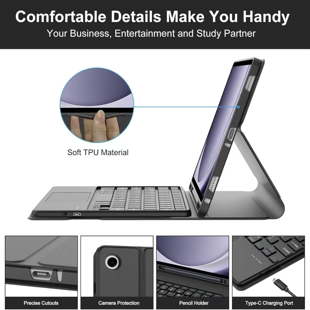 Case for Samsung Galaxy Tab A9 - Samsung Tablet Keyboard Accessories review and price